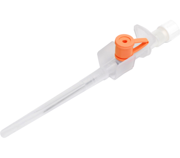 KDM: Катетер внутривенный однократного применения № 14 G х 1 3/4, 2,1 х 45 мм, KD-FIX оранжевый