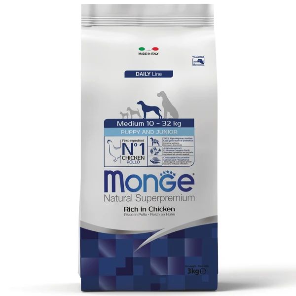 Monge: Dog Medium Starter, корм для щенков средних пород, 3 кг