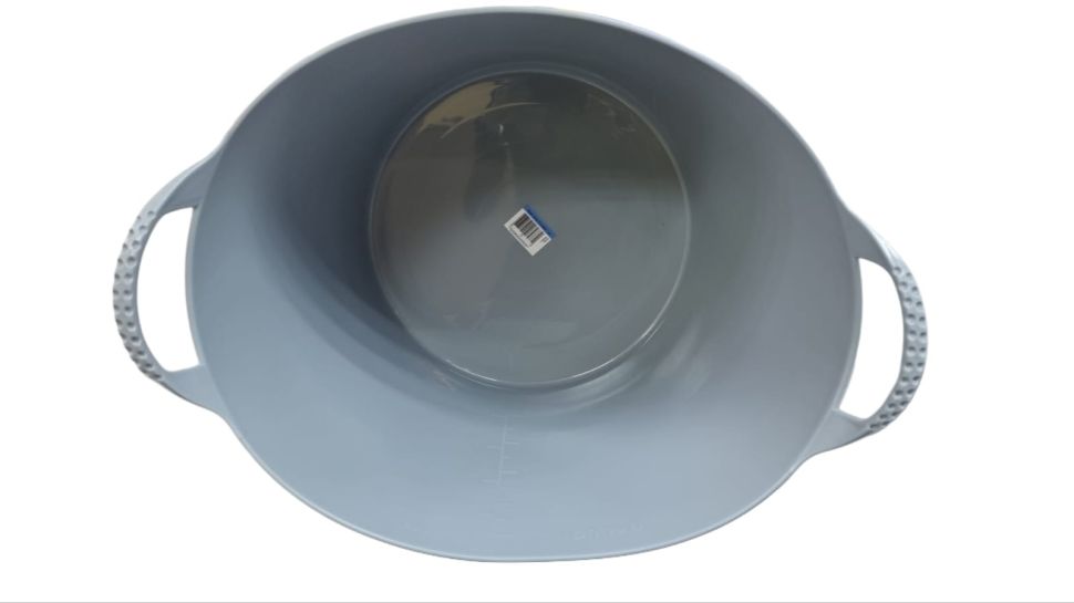 Тазик кормушка гибкий 25 л с ручками, из пищ. пластика D=31-39 см, h=  27 см