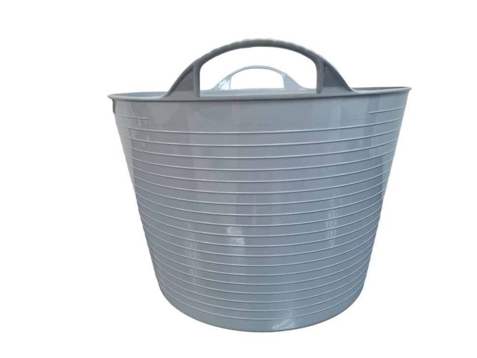 Тазик кормушка гибкий 25 л с ручками, из пищ. пластика D=31-39 см, h=  27 см