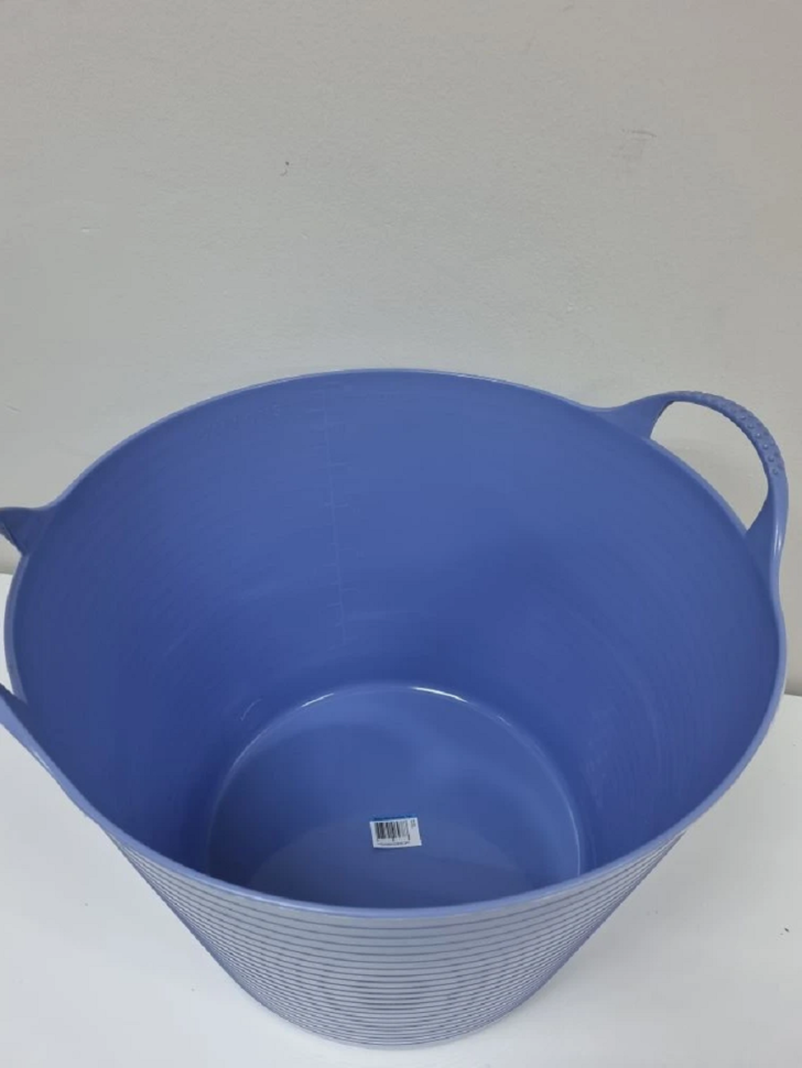 Тазик кормушка гибкий 25 л с ручками, из пищевого пластика D=31-39 см, D дня 30 см, h=  27 см толщина 3 мм, Китай