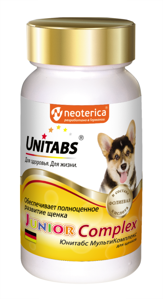 Unitabs: JuniorComplex, для щенков, 100 табл.