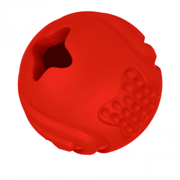 Игрушка Mr.Kranch: Мяч красный с ароматом бекона, для собак, 6.5 см