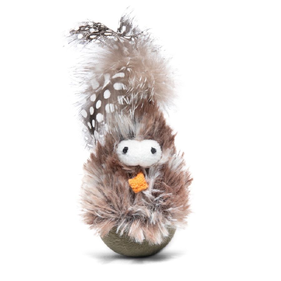 GiGwi Игрушка для кошек Игрушка для кошек Птичка со звуковым чипом 12 см, серия CATCH & SCRATCH ECO, 85020