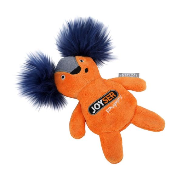 Игрушка для собак JOYSER Puppy Белка со сменной пищалкой S оранжевая, 15 см, арт. 7041J