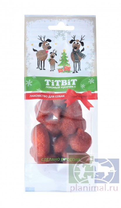 TiTBiT: Профитроли с мясной начинкой для собак (Новогодняя коллекция) 80 г
