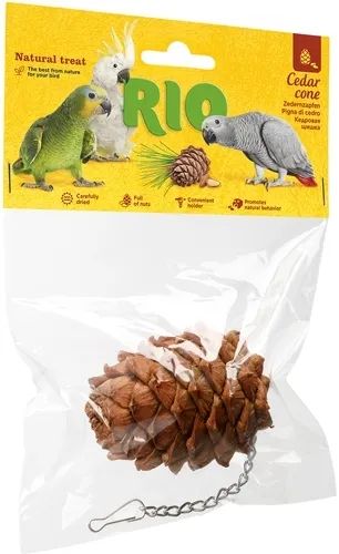 RIO: Лакомство-игрушка "Кедровая шишка", для крупных попугаев
