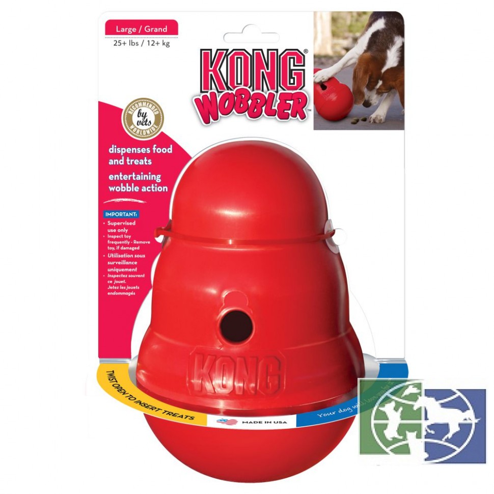 KONG игрушка интерактивная для крупных собак Wobbler