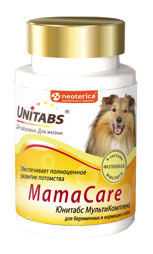 Unitabs: MamaCare для щенков и кормящих собак, 100 табл.