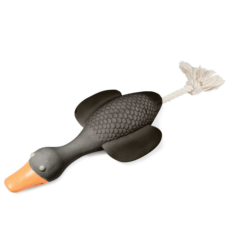 Triol: Игрушка для собак из латекса Гусь с веревкой, 120/210 мм, 12151146