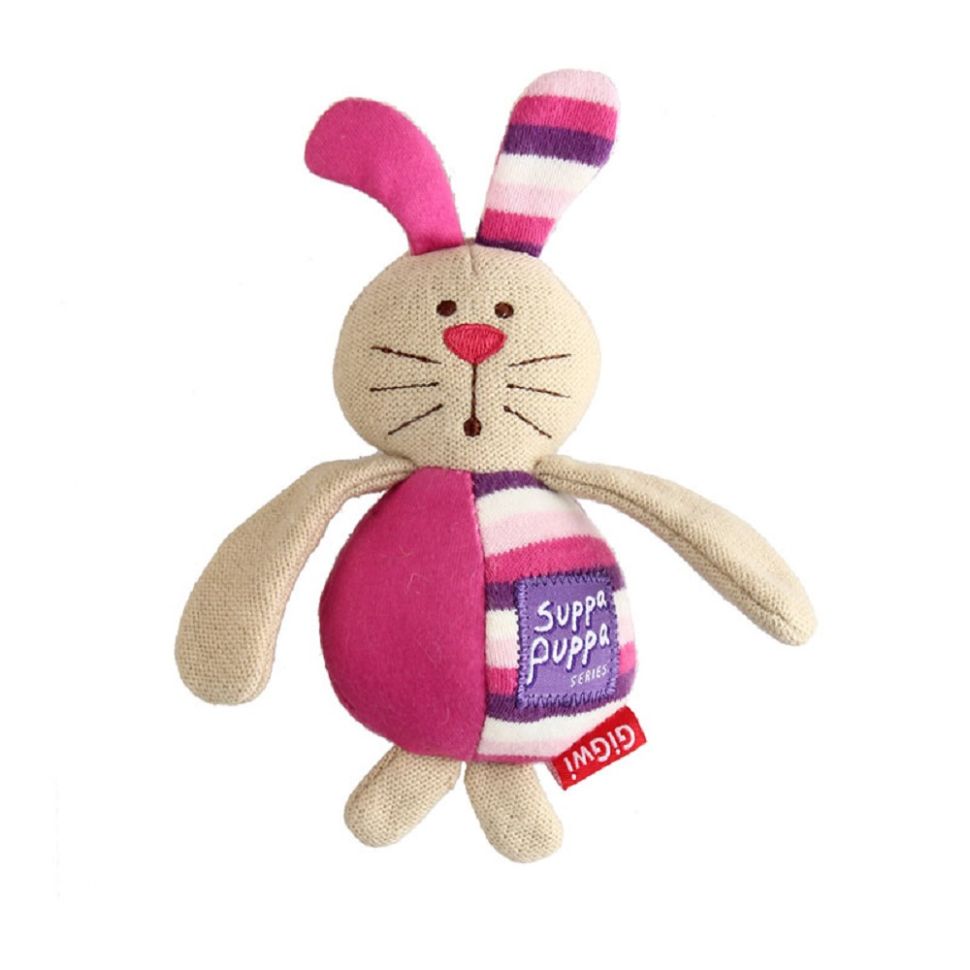 GiGwi: Зайка с пищалкой, игрушка для маленьких собак, серия SUPPA PUPPA, 15 см