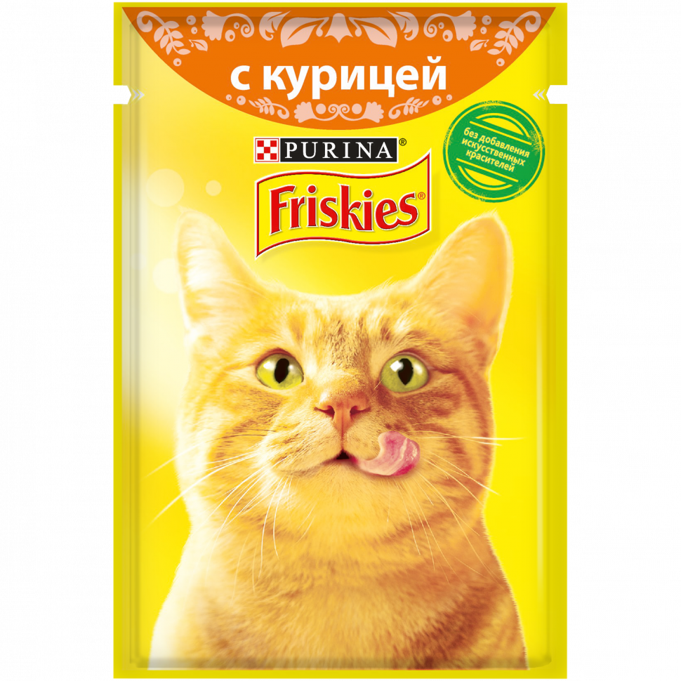 Friskies консервы для кошек с курицей кусочки в подливе, 50 гр