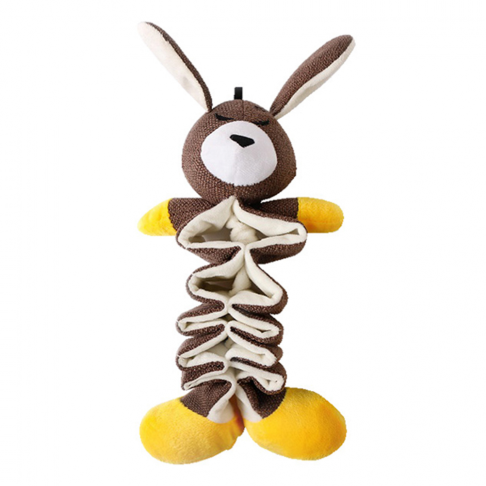 Игрушка Mr.Kranch "Зайчик" с карманами под лакомство, для собак, 36 см