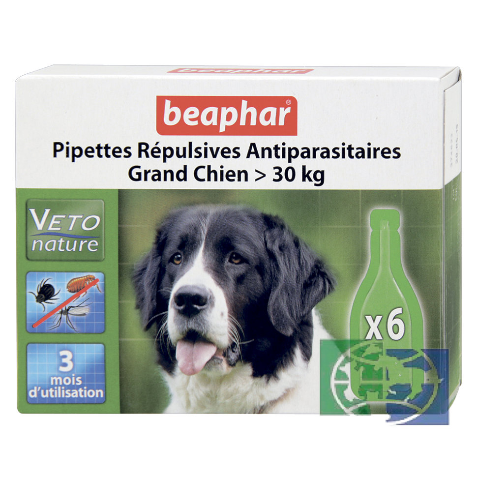 Beaphar: Капли Био от блох, клещей и комаров д/собак крупн. пород (> 30 кг), 6 пип./уп., цена за 1 п