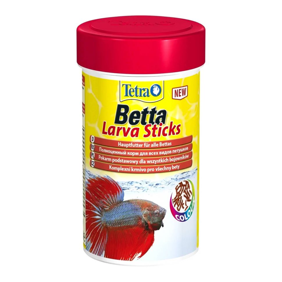 Tetra Betta LarvaSticks корм в форме мотыля для петушков и других лабиринтовых рыб 100 мл