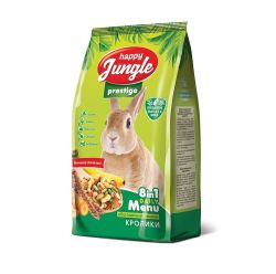 Happy Jungle: Prestige 8 в 1, Корм для кроликов, обогащенный рацион, 500 гр