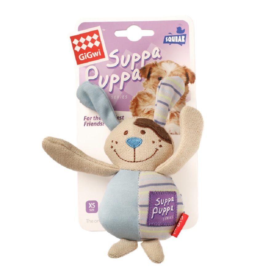 GiGwi: Собачка с пищалкой, игрушка для маленьких собак, серия SUPPA PUPPA, 15 см, арт. 85024