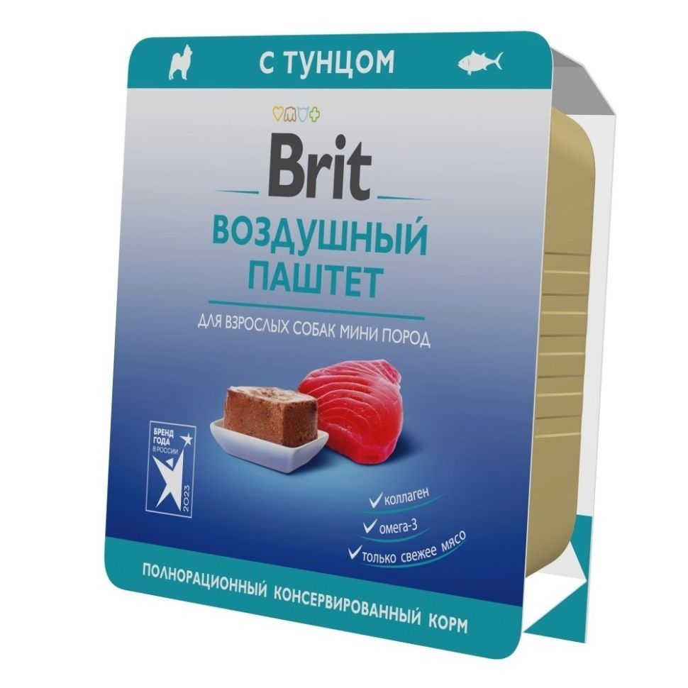 Brit Premium Воздушный паштет для собак мини пород Тунец, 100 гр.