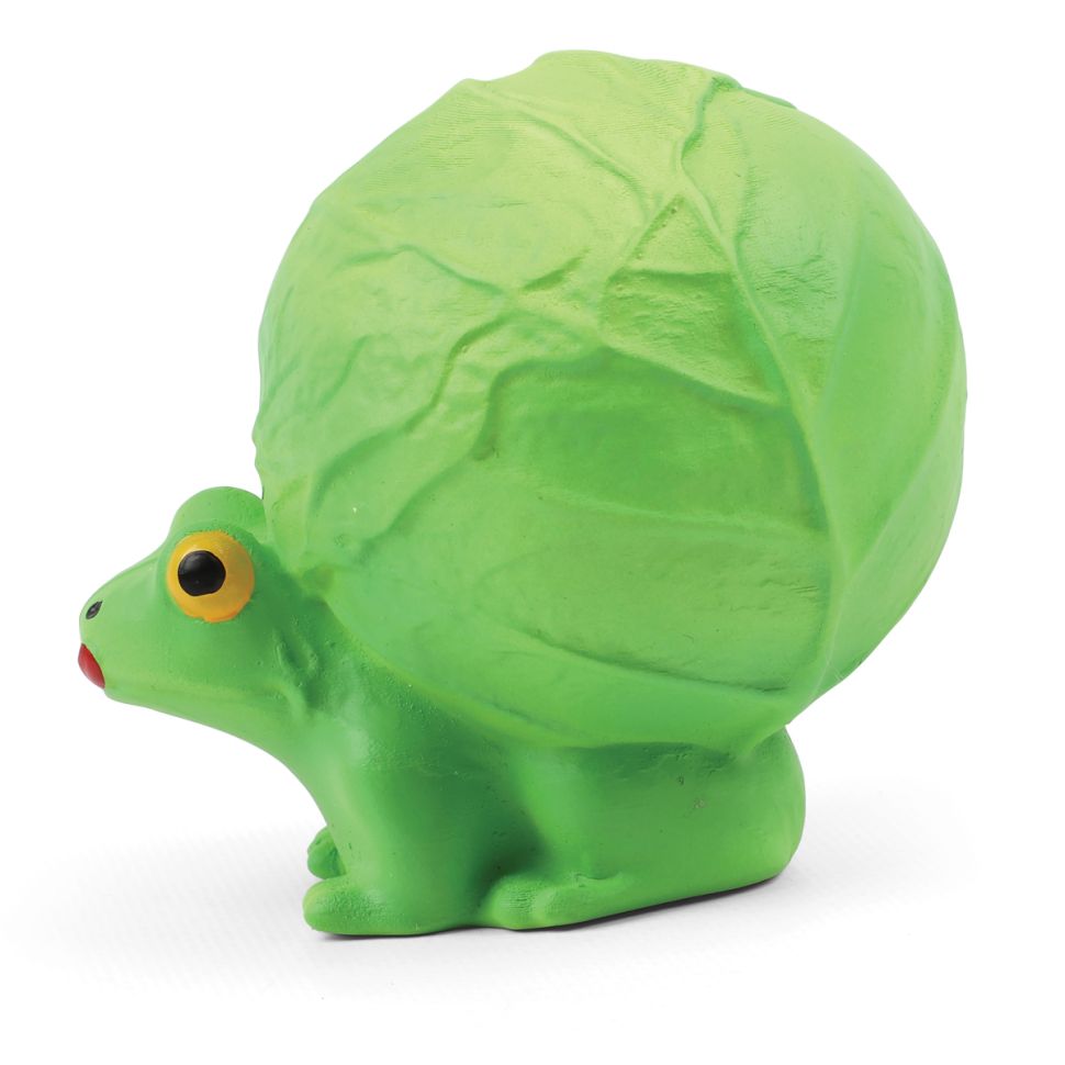 Triol: Игрушка для собак из латекса Лягушка с капустой, 97 мм, арт. 12151188