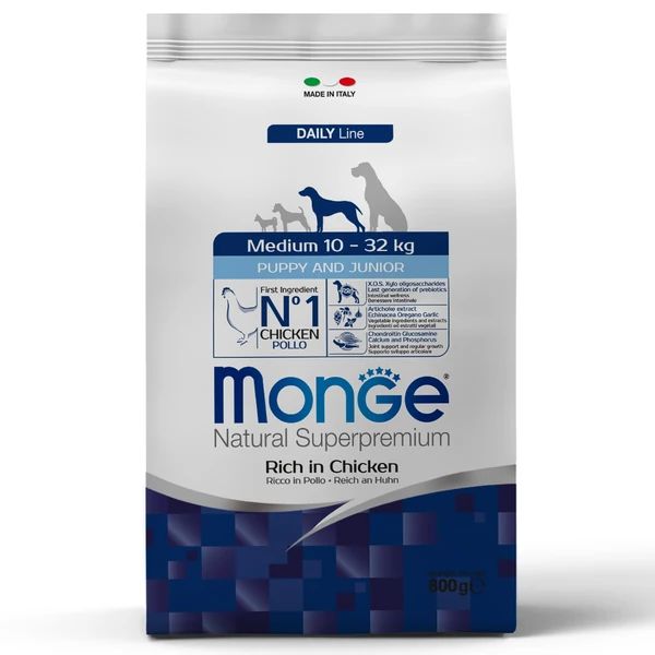 Monge: Dog Medium, корм для щенков средних пород, 800 гр.