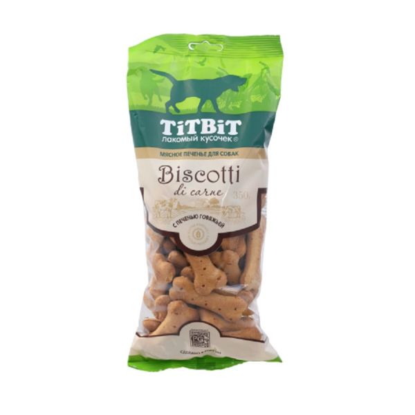 TiTBiT: Печенье Био Десерт с печенью говяжьей для собак, стандарт, 350 гр., арт. 6988