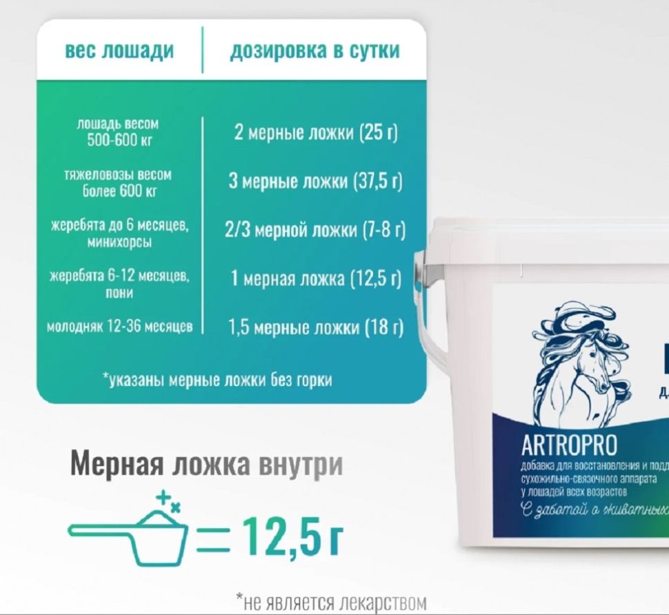 Horse-bio: Коллаген ArtroPro для восстановления сухожильно-связочного аппарата лошадей, 1,2 кг