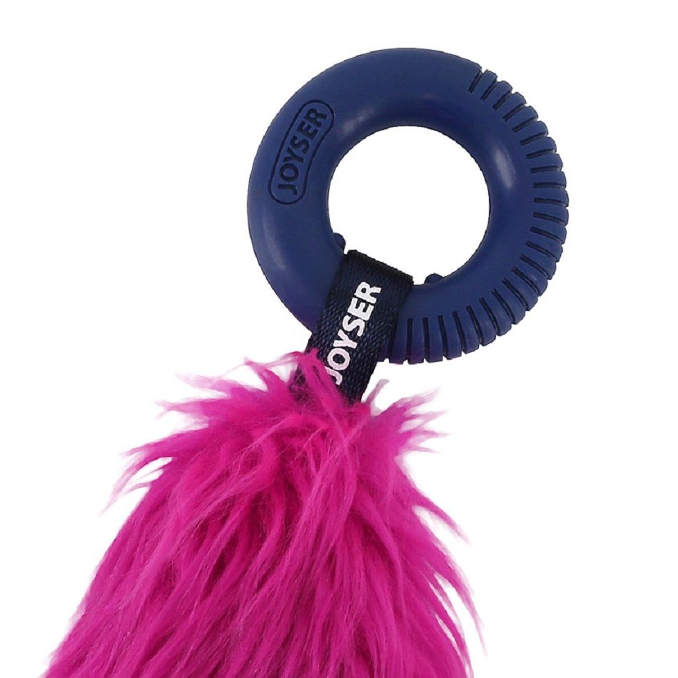 Игрушка для собак JOYSER Puppy Хвост с резиновым кольцом с пищалкой S розовый, 20 см, арт. 7044J