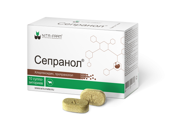 NitaFarm: Сепранол, профилактика и лечение эндометритов, для коров, 2 таблетки
