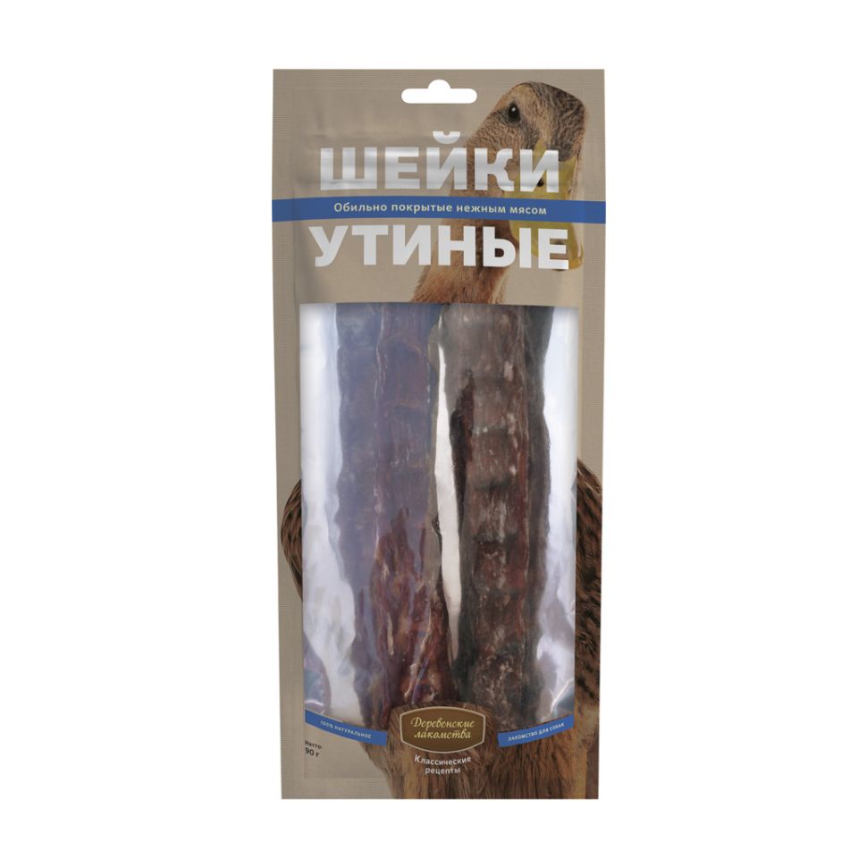 Деревенские Лакомства: Шейки утиные, 90 гр., 2 шт