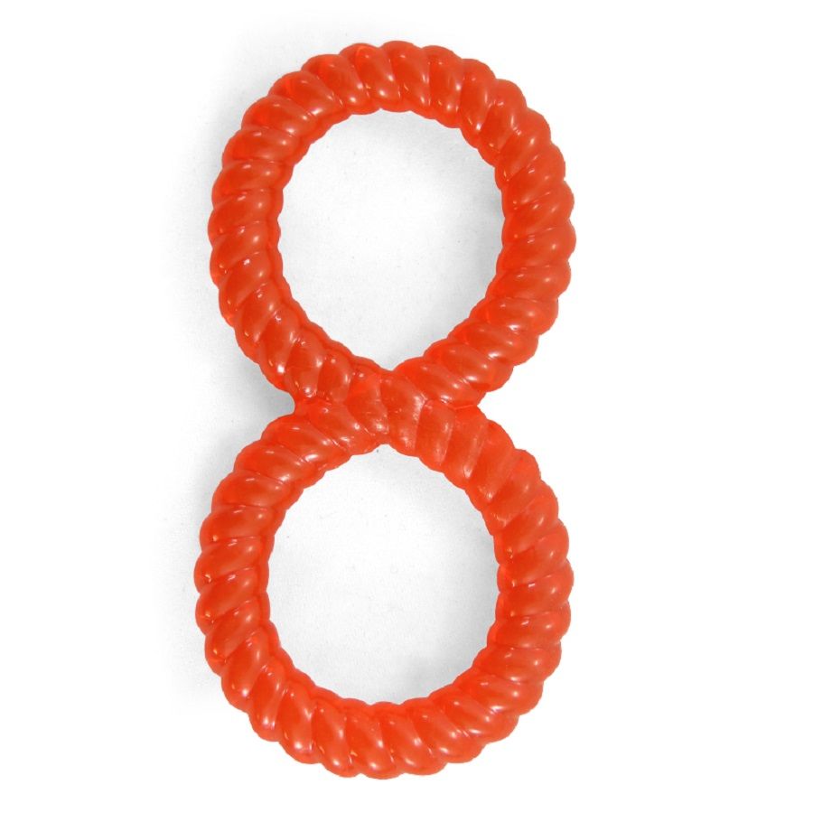 Triol: Игрушка для собак из термопластичной резины Восьмерка, 18 см, цвет красный/зеленый, арт. 12191009