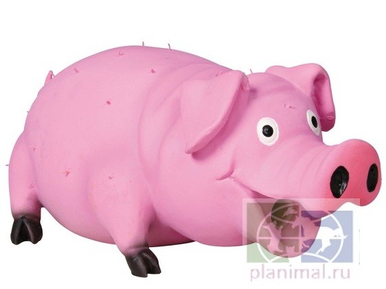 Trixie: Игрушка для собак Свинья со щетиной, 21 см, латекс, арт. 35499