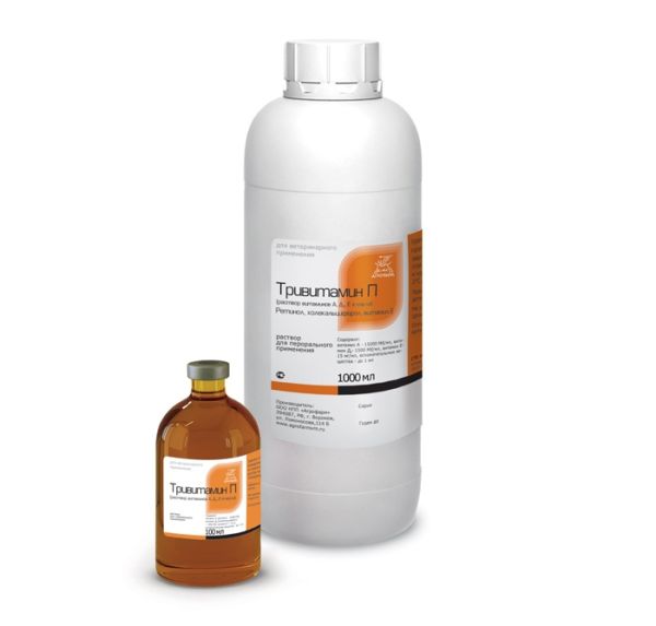 Агрофарм: Тривитамин, А, Д3, Е в масле, 1 л