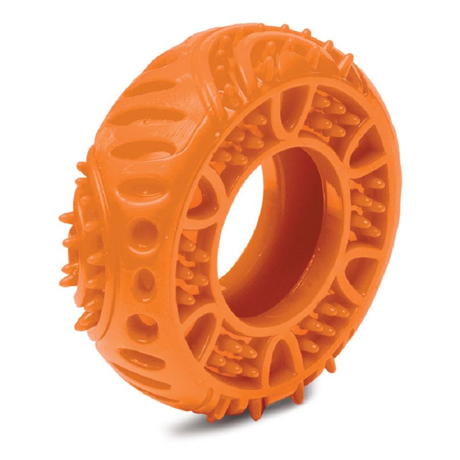 Triol: Игрушка для собак из термопластичной резины Шина с шипами, 9 см, 12191203