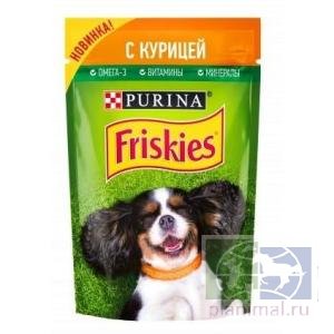 Friskies: Консервы для взрослых собак c курицей в подливе, 85 гр.