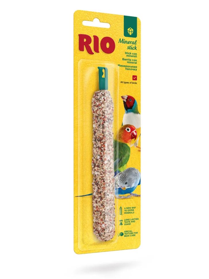 RIO: Минеральная палочка, для декоративных птиц, на держателе, 15 см