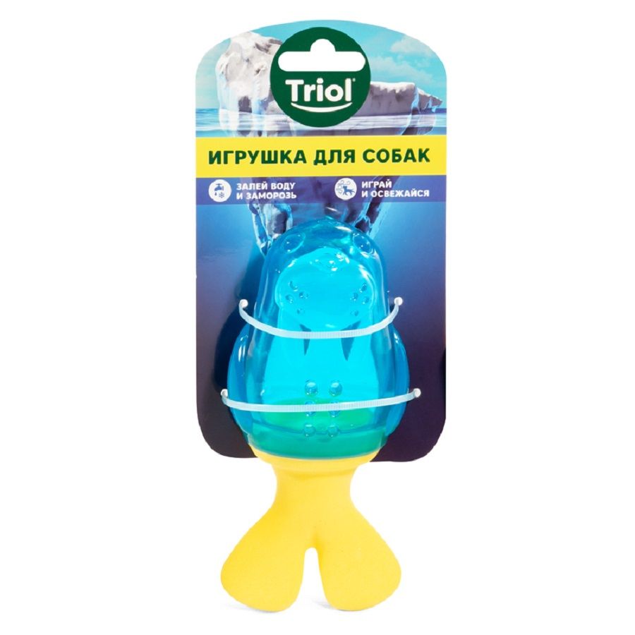 Triol: Игрушка для собак из термопластичной резины охлаждающая Морж, 15,5 см, 12191189