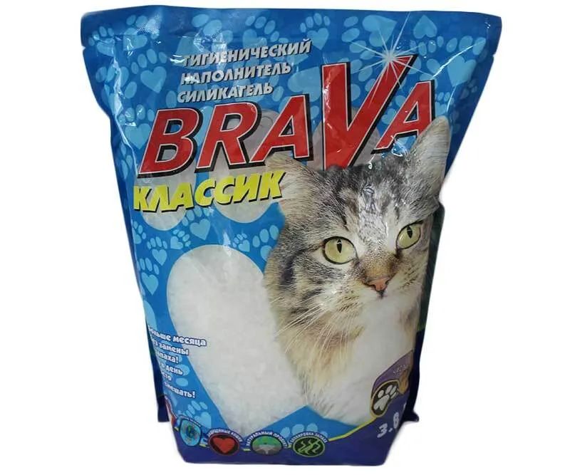 Brava: Классик, силикагелевый, наполнитель для кошек, 3.8 л 