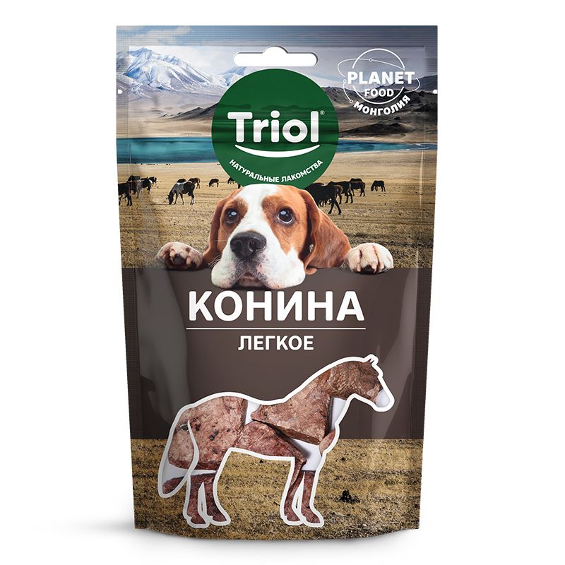 Triol: Лакомство для собак, Легкое конское, PLANET FOOD, 30 гр.