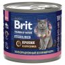 Brit: Premium by Nature, Консервы с кроликом и брусникой, для стерилизованных кошек, 200 гр.