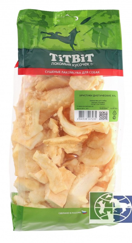 TiTBiT: хрустики диетические XXL (мягкая упаковка), 180 гр.