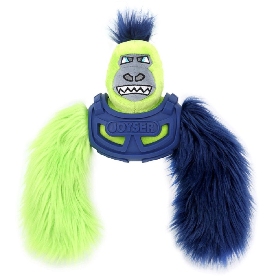 Игрушка для собак JOYSER Squad Горилла J-Rilla в броне с пищалкой M/L синяя, 43 см, 7013J