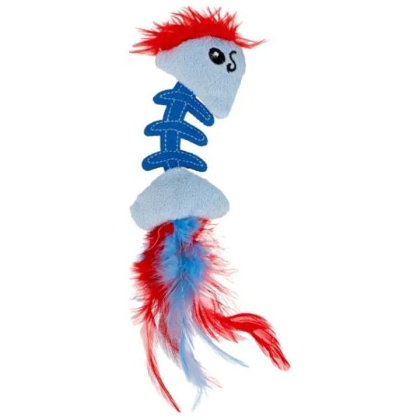Petstages: игрушка Play "Fish Bone" голубая, для кошек