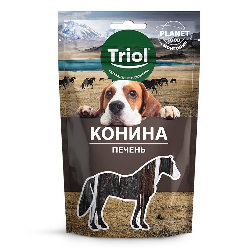 Triol: Лакомство для собак, Печень конская, PLANET FOOD, 50 гр.