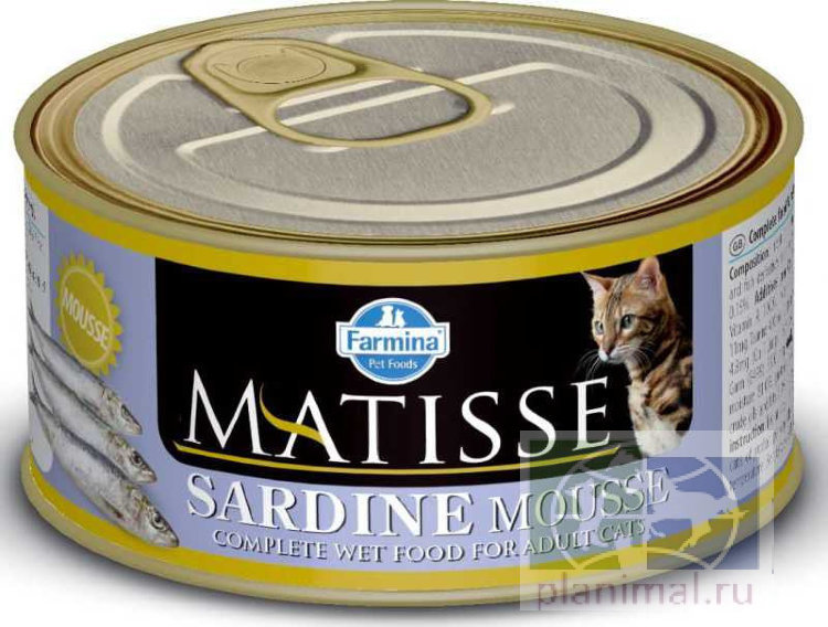 Корм влажный Matisse Mousse Codfish, мусс с треской для взрослых кошек, 85 гр.