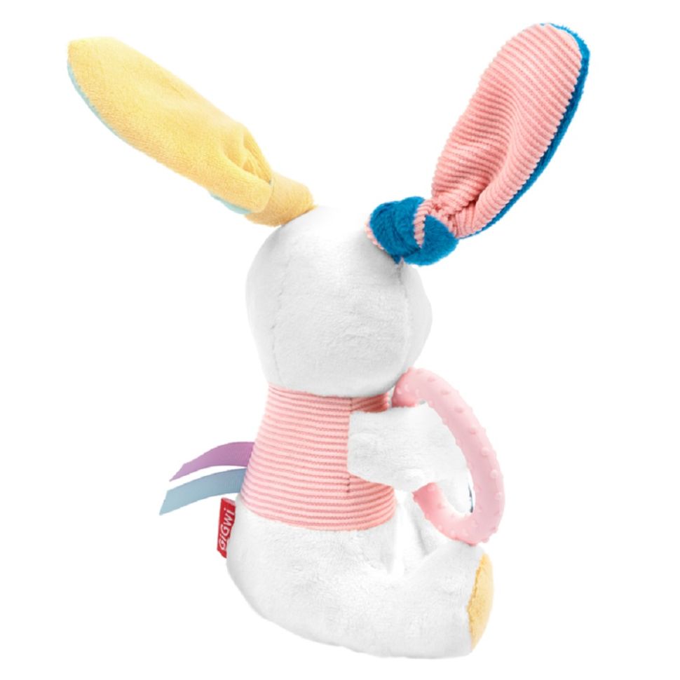 GiGwi: Заяц с кольцом, игрушка для собак, серия PLUSH FRIENDZ, 17 см