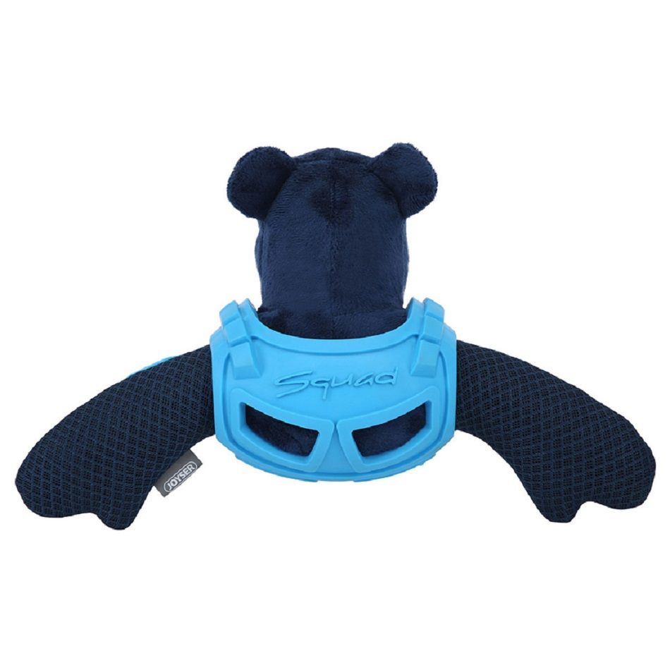 Игрушка для собак JOYSER Squad Медведь J-Bear в броне с пищалкой M/L голубой, 32 см, 7006J