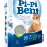 Pi-Pi Bent DeLuxe Clean cotton комкующийся бентонитовый наполнитель д/кошек ароматом хлопка, 5 кг