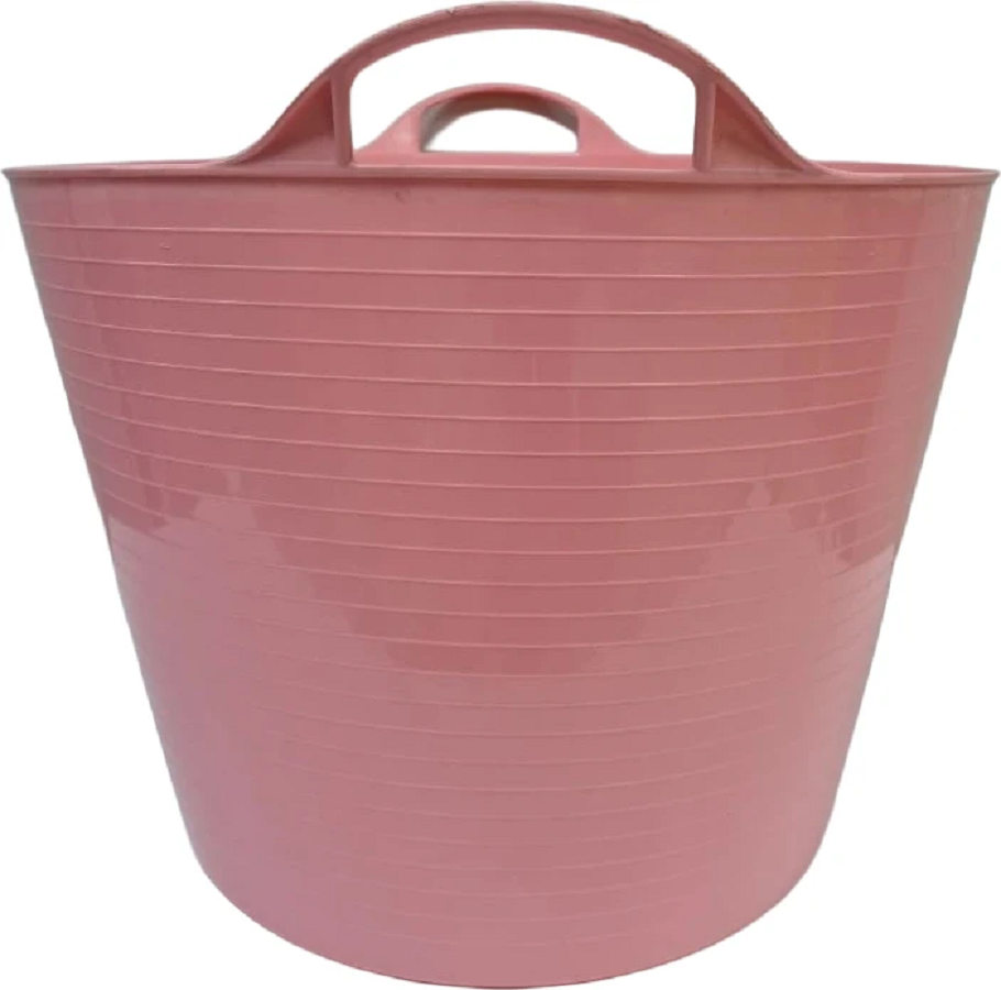 Тазик - кормушка гибкий 42 л с ручками, из пищевого пластика, D дна 34 см, верх 46 см, h= 34 см, резина 3,5 мм, Китай