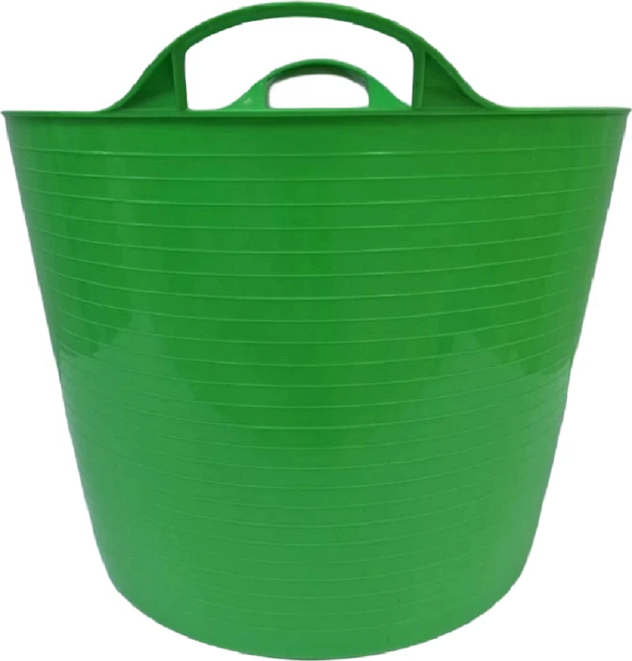 Тазик - кормушка гибкий 42 л с ручками, из пищевого пластика, D дна 34 см, верх 46 см, h= 34 см, резина 3,5 мм, Китай