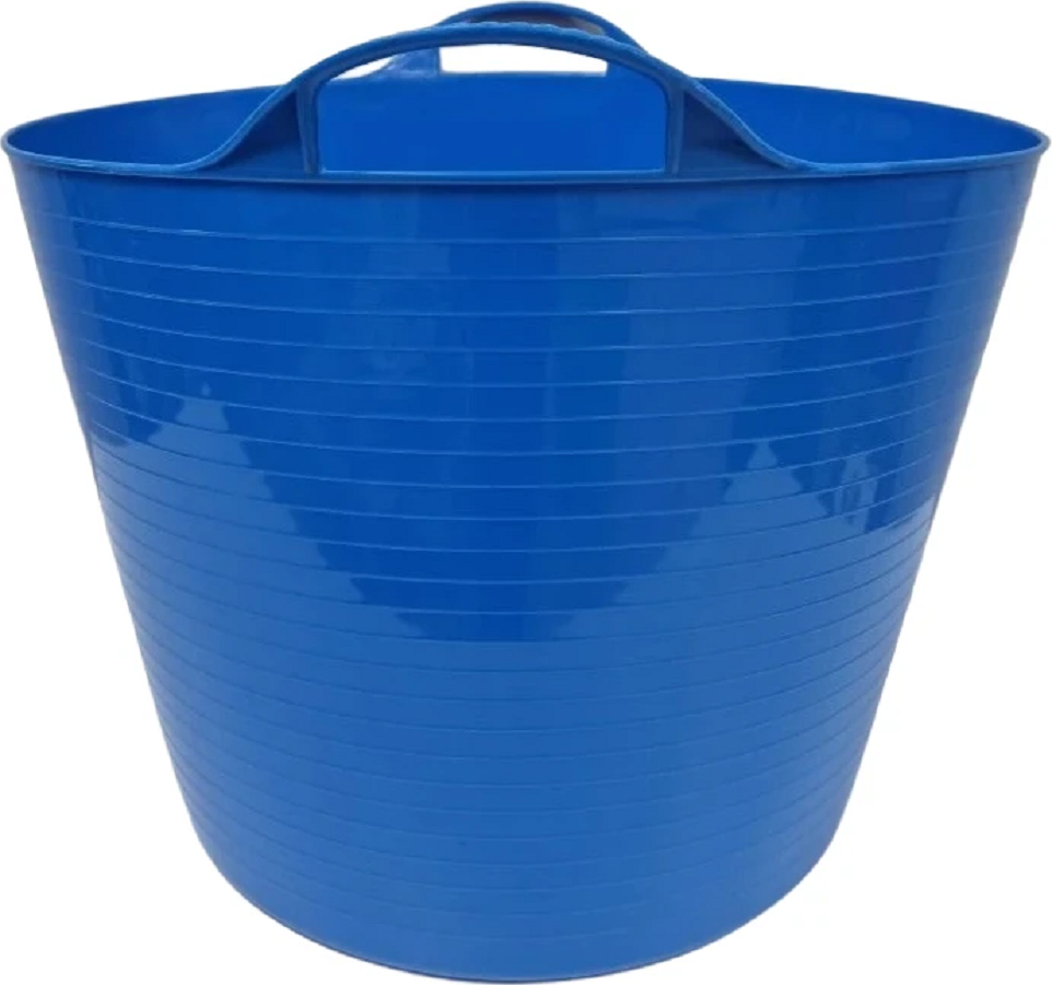 Тазик - кормушка гибкий 42 л с ручками, из пищевого пластика, D дна 34 см, верх 46 см, h= 34 см, резина 3,5 мм, Китай